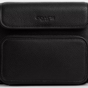Coach Sullivan Flap Crossbody in Black Leather Style CN729 Retails $350